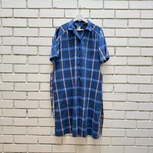 Vintage Nancy Frock Dan River Plaid Shirt Dress